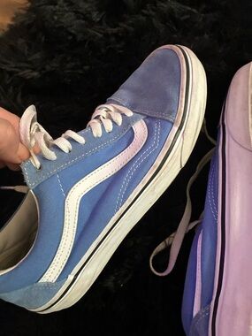 Vans Old Skool Two-Tone Blue and Lavender Sneakers
